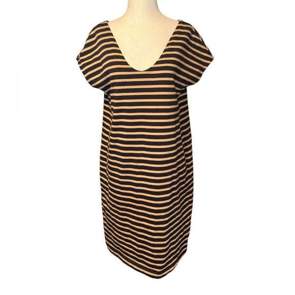 Tory Burch Dresses & Skirts - Tory Burch Black and Tan Striped Dress